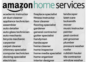 Amazon Home Service Listing